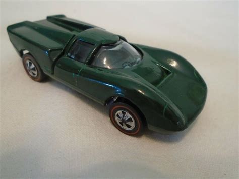 Vintage Redline Hot Wheels Lola Gt Green Enamel Hong Kong Base