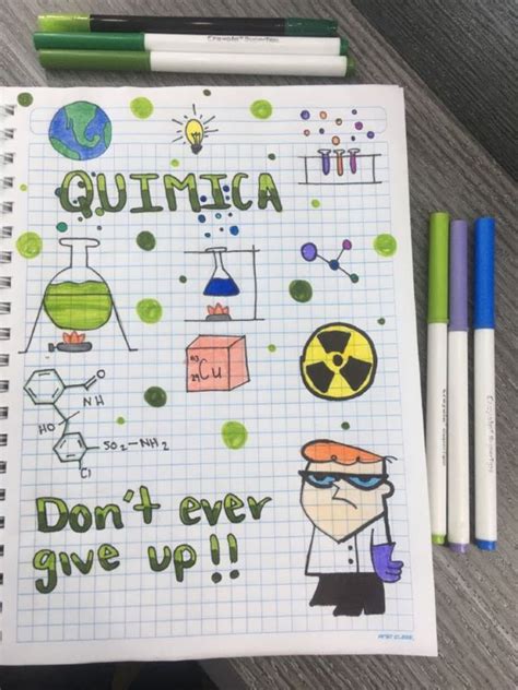 Portadas de Química Ideas Creativas y Ejemplos para Cuadernos