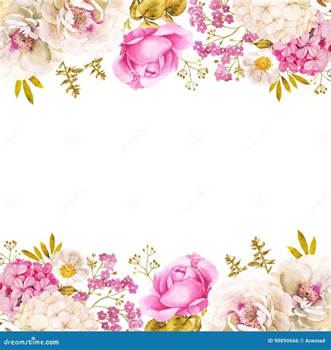 White And Gold Floral Background