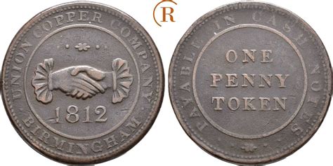 Grossbritannien Penny Token Birmingham 1812 Ss MA Shops