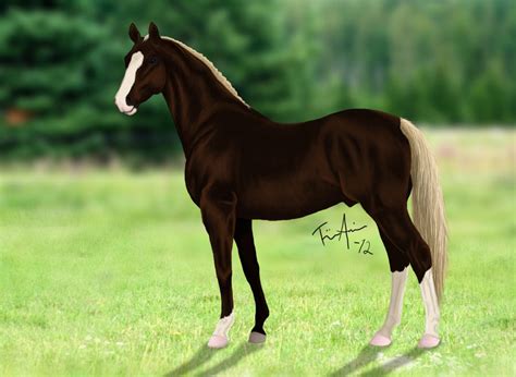 Flaxen Liver Chestnut horse by xXZombieFiendXx on DeviantArt