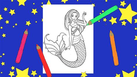 COLORING MARMAID BARBIE COLORINDO BARBIE SEREIA YouTube