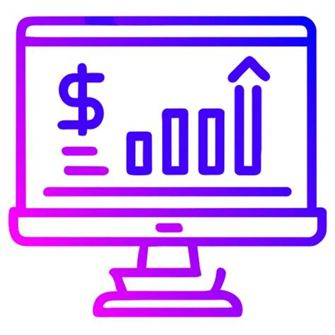 Premium Vector Trade Stocks Icon Outline Gradient