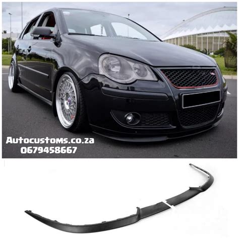 VW Polo 9N 9N3 Cupra Style Front Bumper Lip Auto Customs