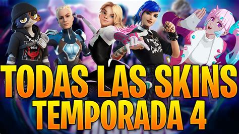 Todas Las Skins Del Pase De Batalla De Fortnite Temporada 4 Capitulo 3 Pase De Batalla