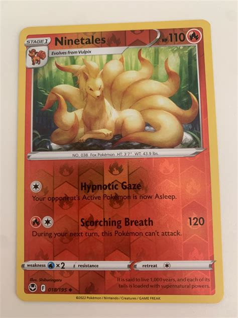 Ninetales Reverse Holo 18 Prices Pokemon Silver Tempest Pokemon