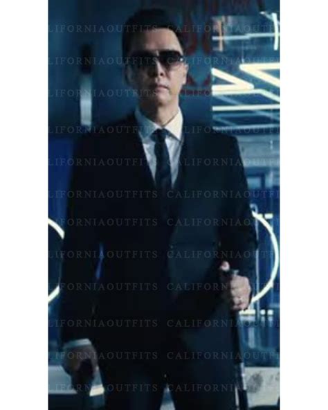 John Wick Chapter 4 Donnie Yen Suit Black Formal Suit