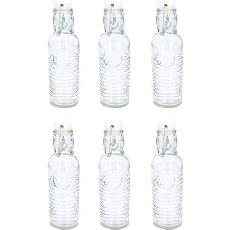 Mini Clip Top Bottles 150ml Set Of 6 Glass Airtight Preserve Bottles