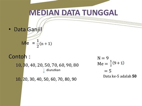 Contoh Soal Mencari Median Data Tunggal