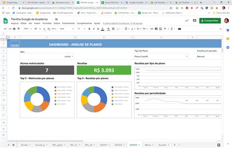 Planilhas.VC - Planilha Google Gestão de Academias