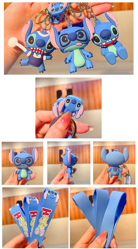 Promotional D Cartoon Anime Kawaii Disneys Stitch Keychain Custom