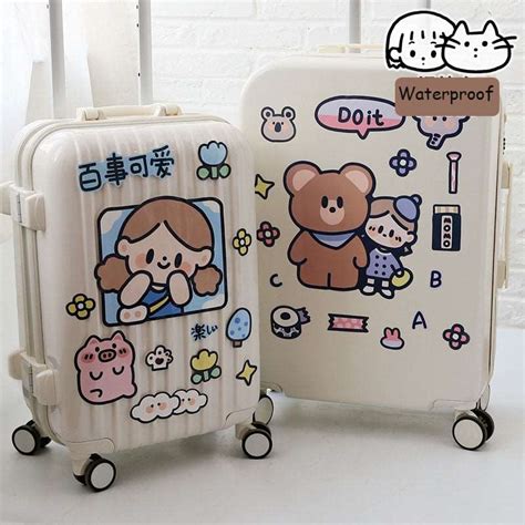 1 Sheet Kawaii Waterproof Luggagelaptop Stickers My Kawaii Office