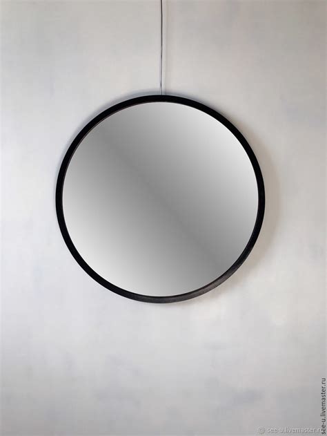 Круглое зеркало в черной раме в интернет-магазине Ярмарка Мастеров по ...