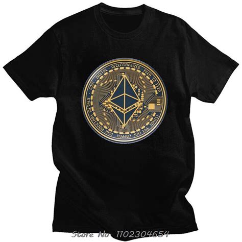 Ethereum Digital Money T Shirts Men 100 Cotton Tee Tshirt Currency