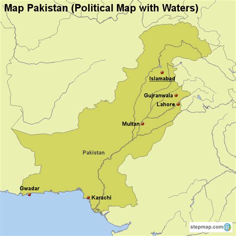 Stepmap Map Afghanistan Political Map With Waters Landkarte F R Sexiz Pix