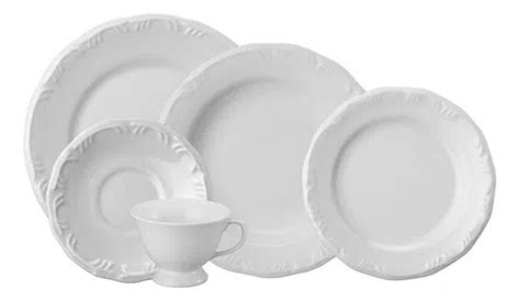 Set De T Pomerode Porcelain Schmidt De Piezas Color Blanco Liso