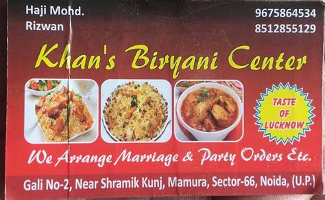 Menu At Khan Biryani Noida Gali No 2