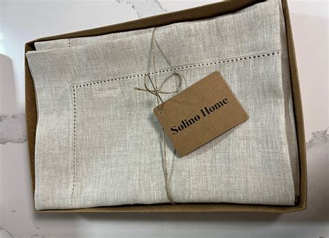 Solino Home Linen Napkins Light Natural 100 Pure Linen Dinner