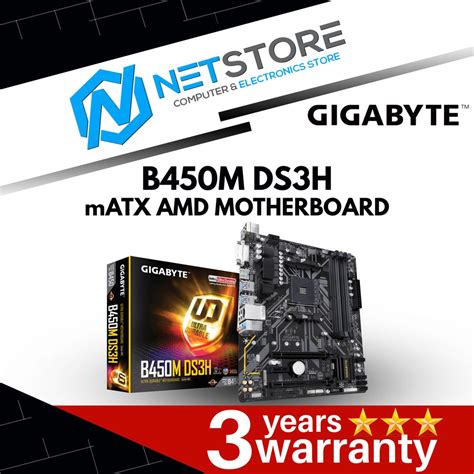 Gigabyte B450m Ds3h Amd B450 Ultra Durable Matx Motherboard B450m Ds3h