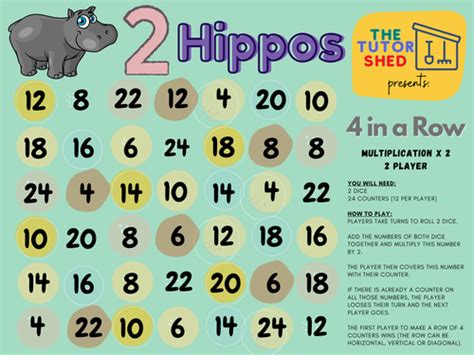 The Tutor Shed Presents Set Of 2 12 Times Tables Board Games Teaching Resources