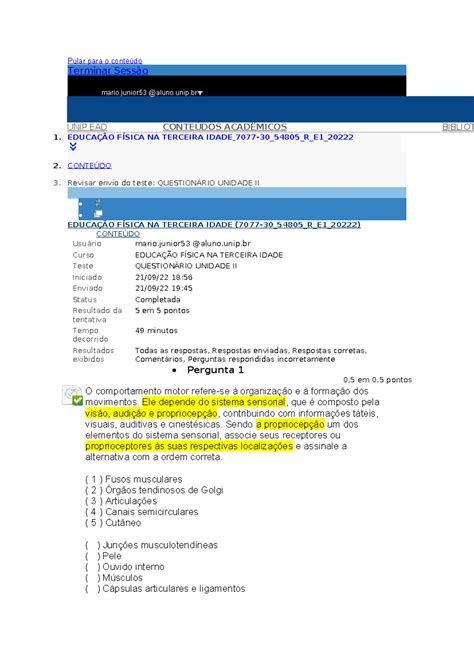 Educa O Fisica Idade Question Rio Ii Pular Para O Conte Do