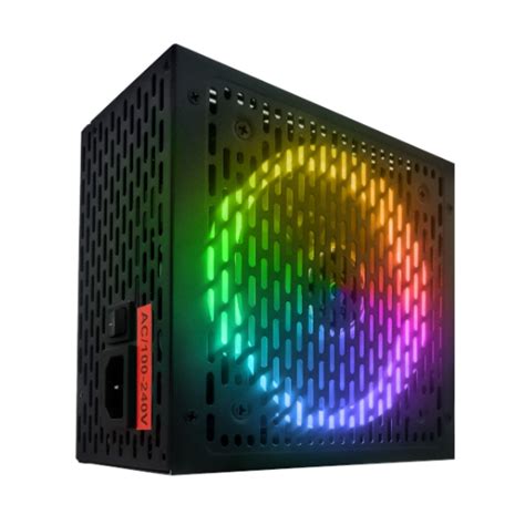 Fonte Atx 650w Rainbow Led Rgb Bivolt Automatica PFC Ativo 80 Plus