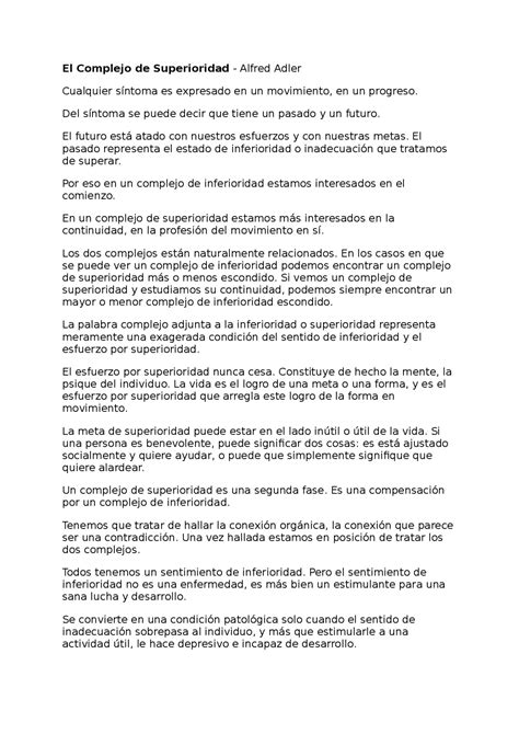 Complejo De Superioridad 2