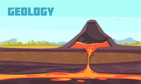 Hot magma flow stock illustration. Illustration of flowing - 14465452