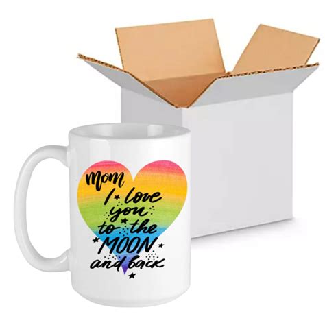 I Love You Mom Mug To The Moon And Back Ceramic Coffee Cup Mothers Day