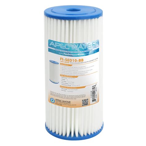 Apec 10 Whole House Reusable And Pleated Sediment Filter Fi Sed10 Bb