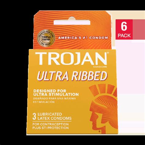 Trojan Ultra Ribbed Lubricated Latex Condoms 18 Ct Kalbuza