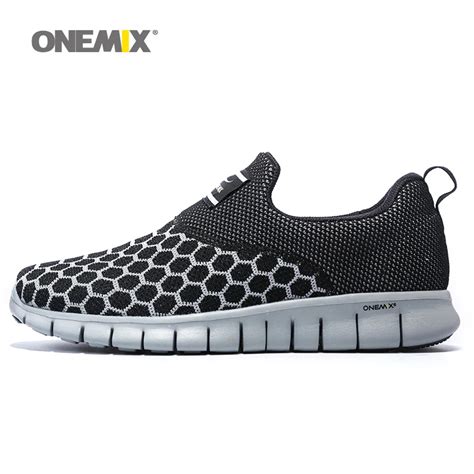 ONEMIX Man Running Shoes For Men Breathable Athletic Trainers Black