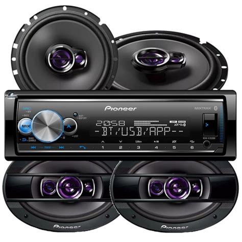 Pioneer Aparelho Som Mvh X7000br Bluetooth Falantes Ts 1760br