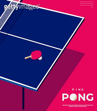 Ping Pong Poster Template Table And Rackets For Ping Pong Vector