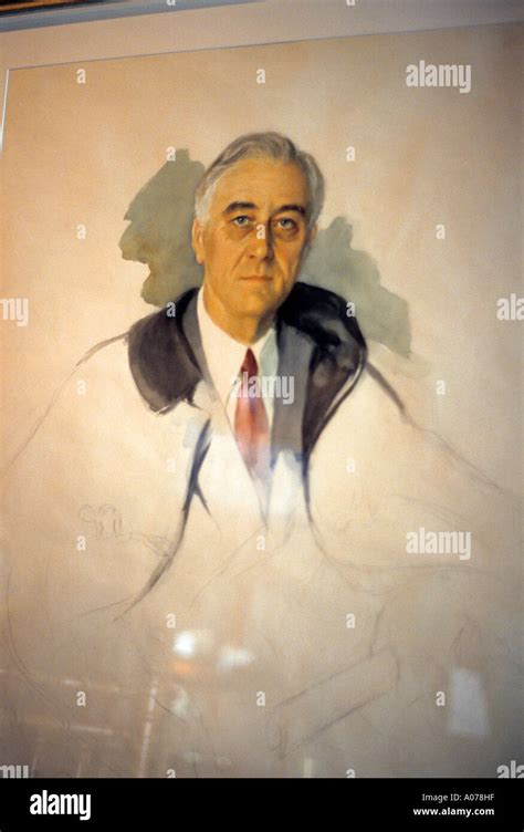 Unfishished Portrait of Franklin Roosevelt in Warm Springs, Georgia ...