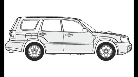 How To Draw A Subaru Forester Awd Как нарисовать Subaru Forester Awd Youtube