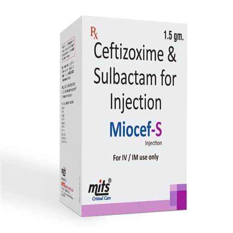 Ceftizoxime And Sulabctam Injection Manufacturer MITS Prescription