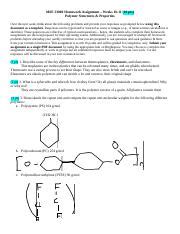 Understanding Polymer Structures Properties Homework Assignment