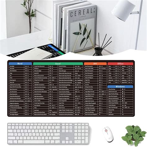 Excel Cheat Sheet Desk Pad Excel Mouse Pad Shortcuts Excel Shortcut Desk Mat Excel Tips Desk