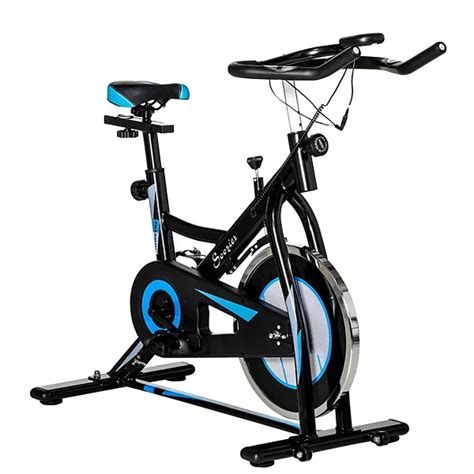 Soozier Stationary Indoor Cycling Exercise Bike Adjustable Comfortable ...