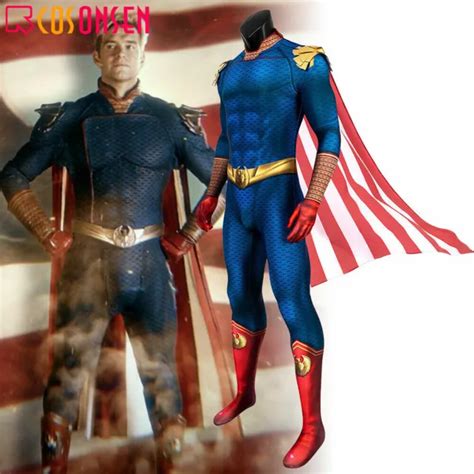 THE BOYS HOMELANDER Cosplay Costume Jumpsuit Cape Full Set Halloween £44.21 - PicClick UK