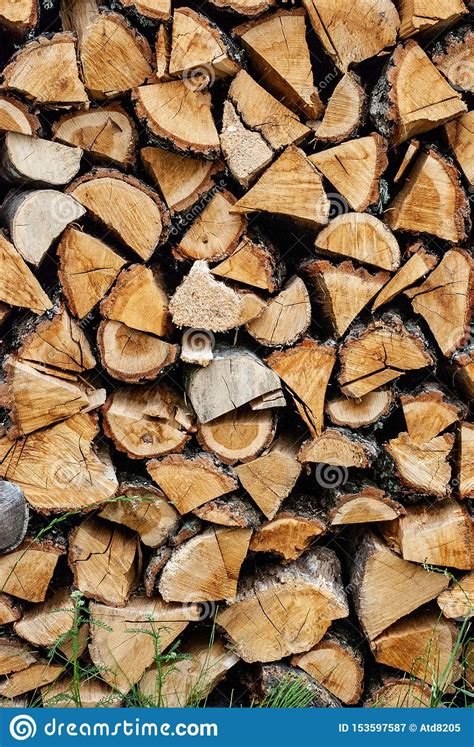 Split Dry Firewood Ready For Winter Stock Image Image Of Lumber