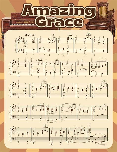 Printable Amazing Grace Sheet Music Free Printable Word Searches