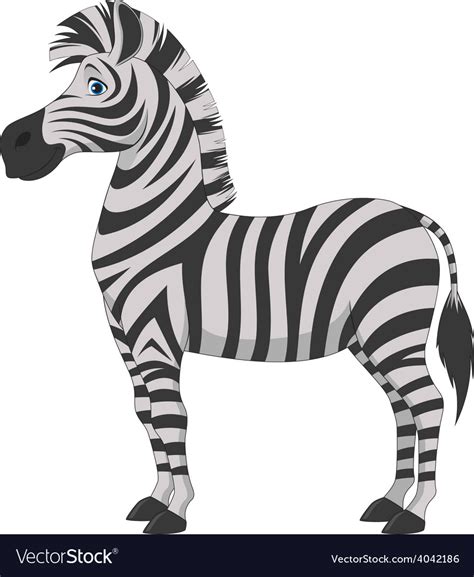 Happy Zebra Cartoon Royalty Free Vector Image Vectorstock