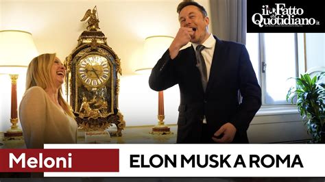 Elon Musk A Roma Scherza Con Giorgia Meloni Il Video Dell Incontro