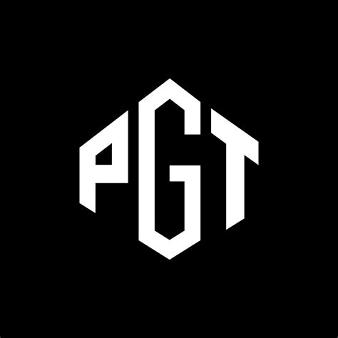 diseño de logotipo de letra pgt con forma de polígono. diseño de