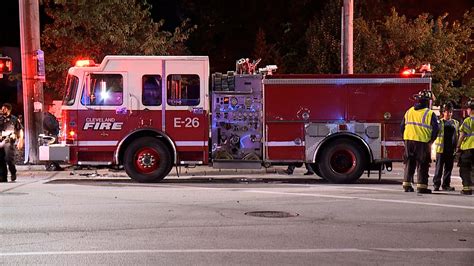 Suv Hits Cleveland Fire Truck And Flips