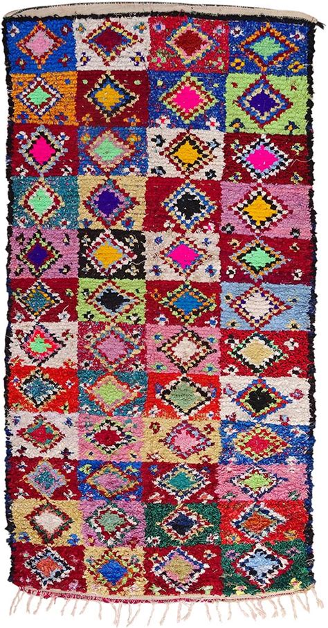 Tapis berbère boucharouite noué main 220x115 Oliane