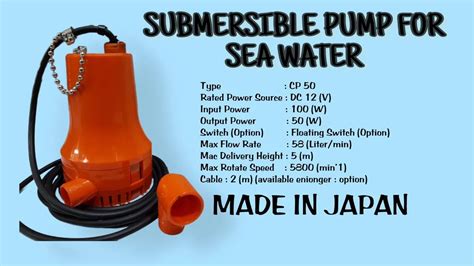 SUBMERSIBLE PUMP FOR SEA WATER TYPE CP 50 Suku Cadang Sparepart New