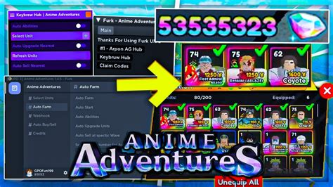 Update Roblox Anime Adventures Hack Script Gui Auto Farm Free